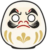 White Daruma doll at DARUMA LAB. — new beginnings, clarity, renewal